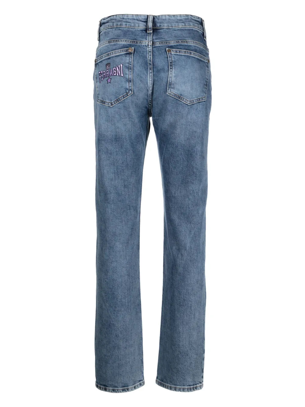 High-Rise Slim-Cut Cotton Jeans