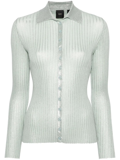 Ribbed Lurex Cardigan