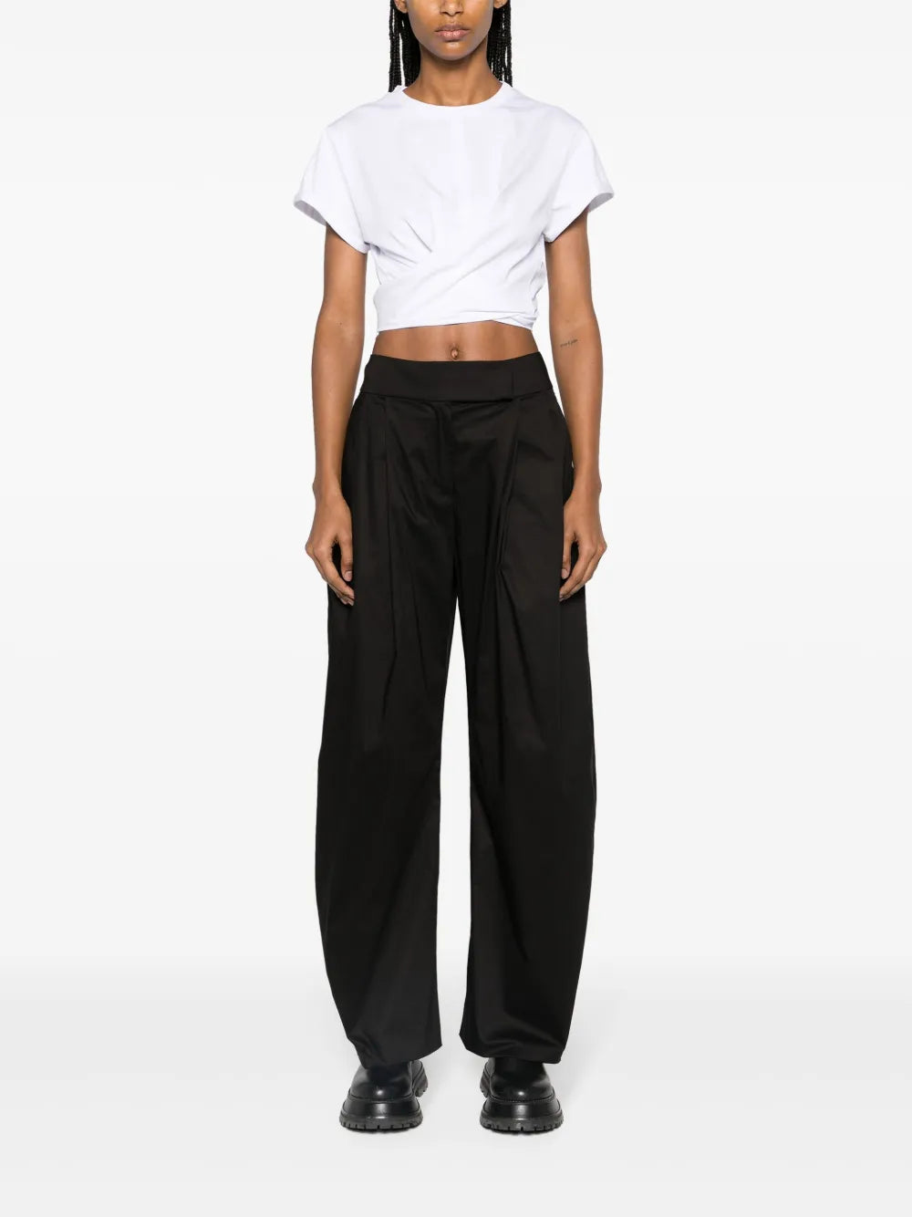High-Waisted Wide-Leg Trousers