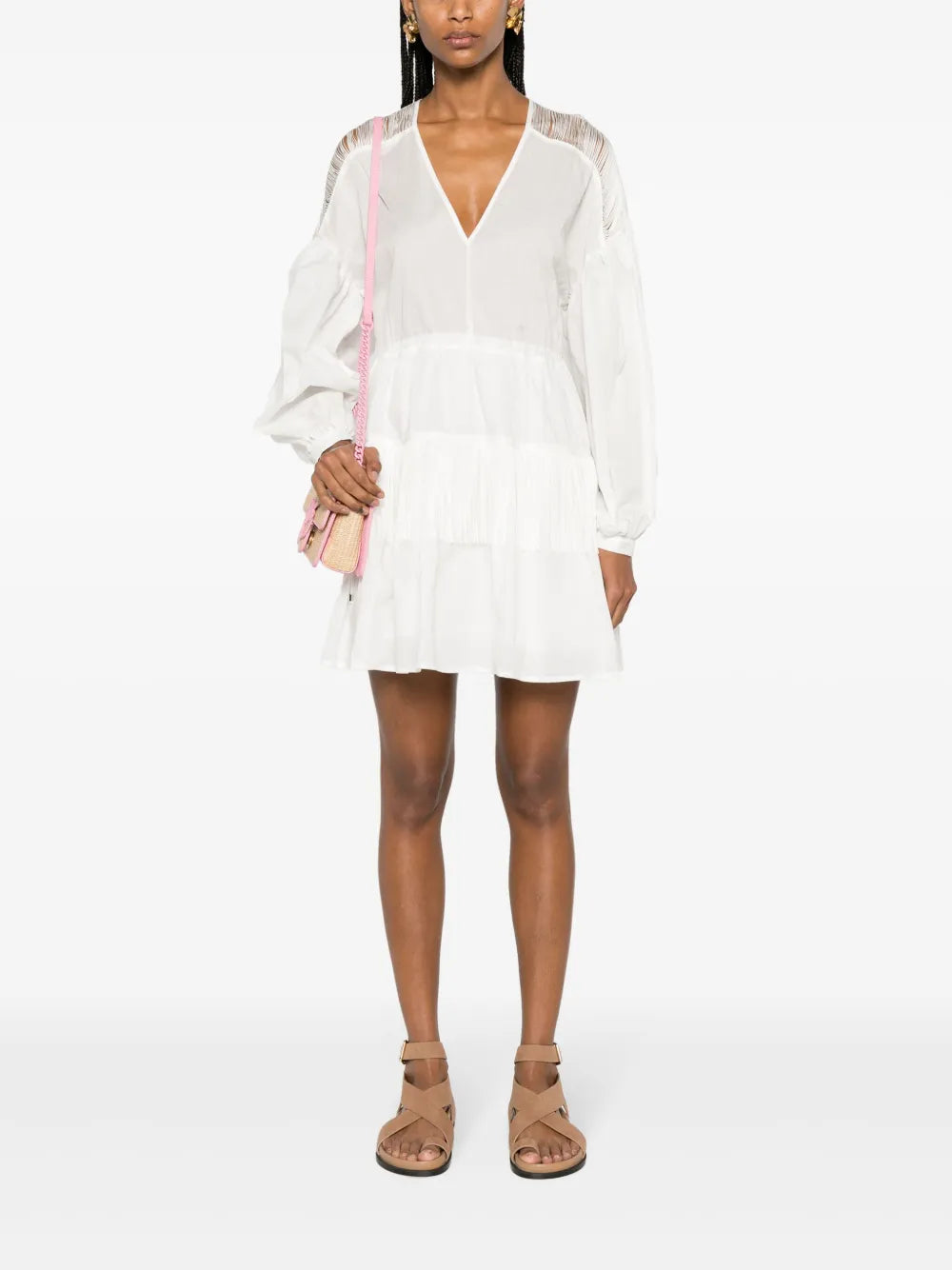 Fringe-Embellished Mini Dress