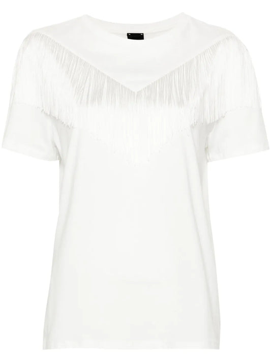 Fringed Cotton T-Shirt