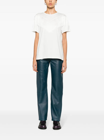 Fringed Cotton T-Shirt
