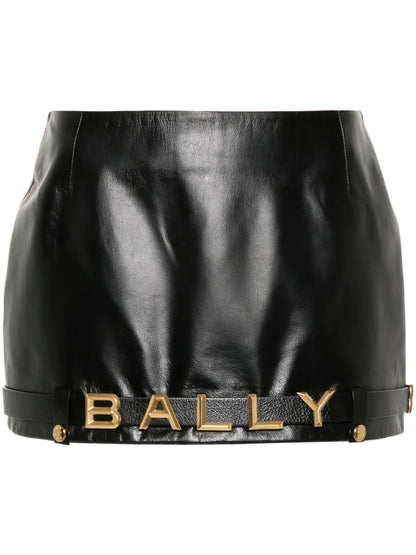 Logo-Embellished Belted Miniskirt