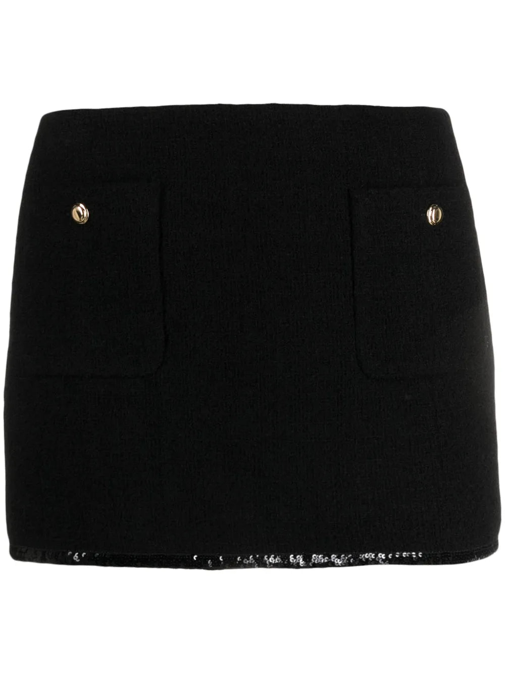 Sequin-Trim Knitted Miniskirt