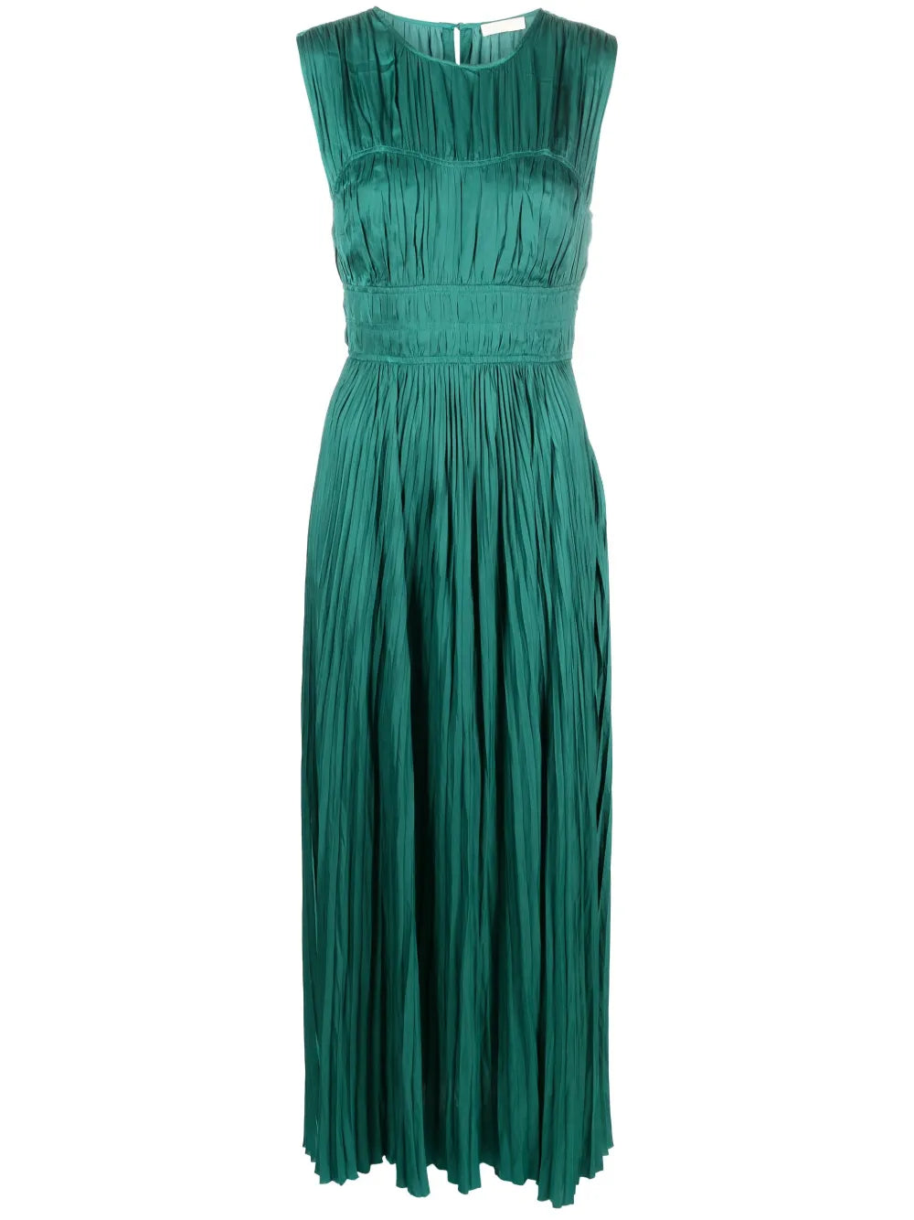 Delia Plissé-Effect Maxi Dress