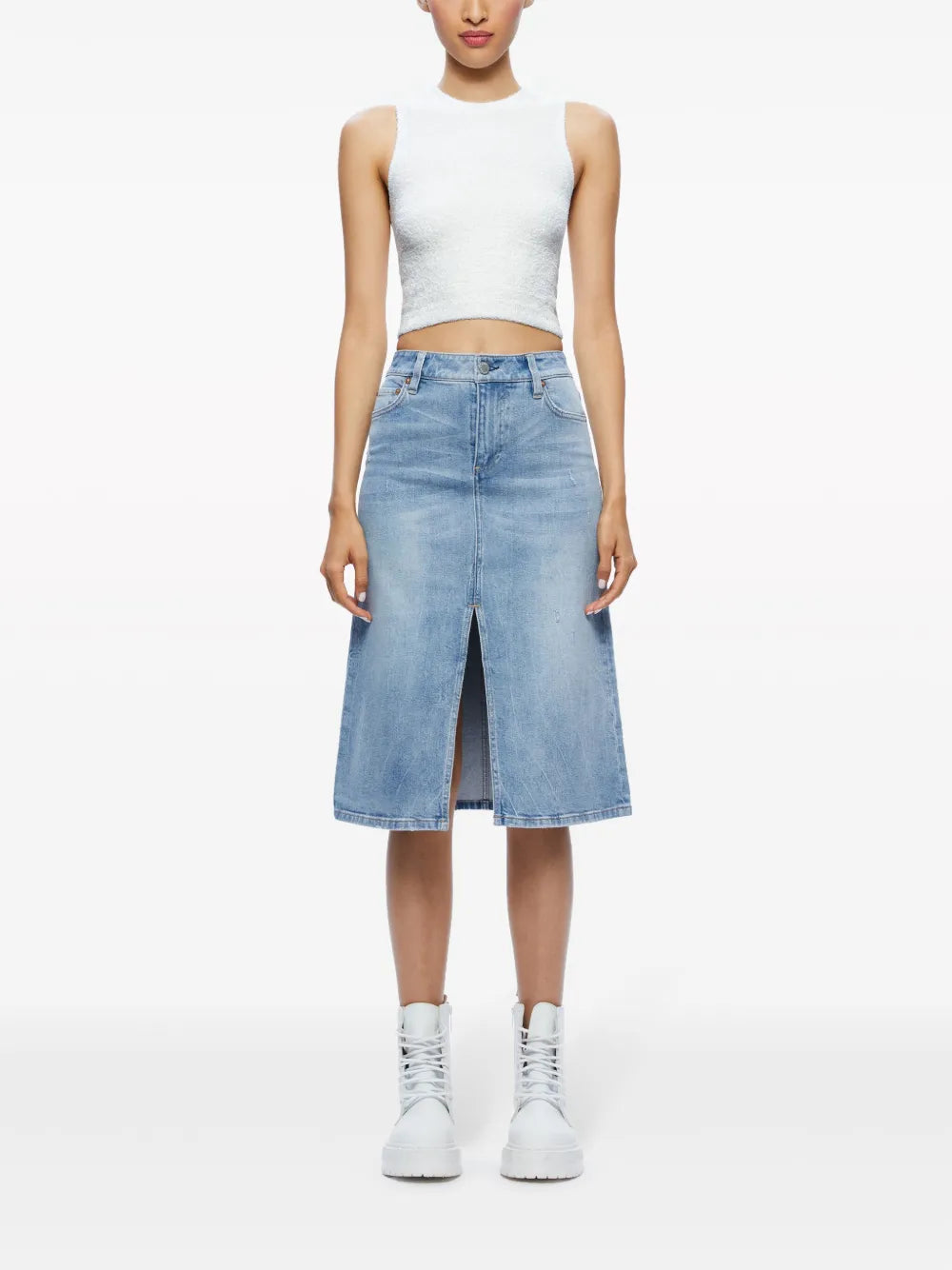 Rye Low-Rise Denim Skirt