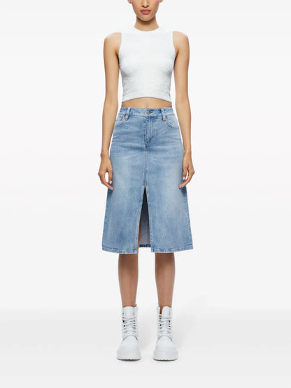 Rye Low-Rise Denim Skirt