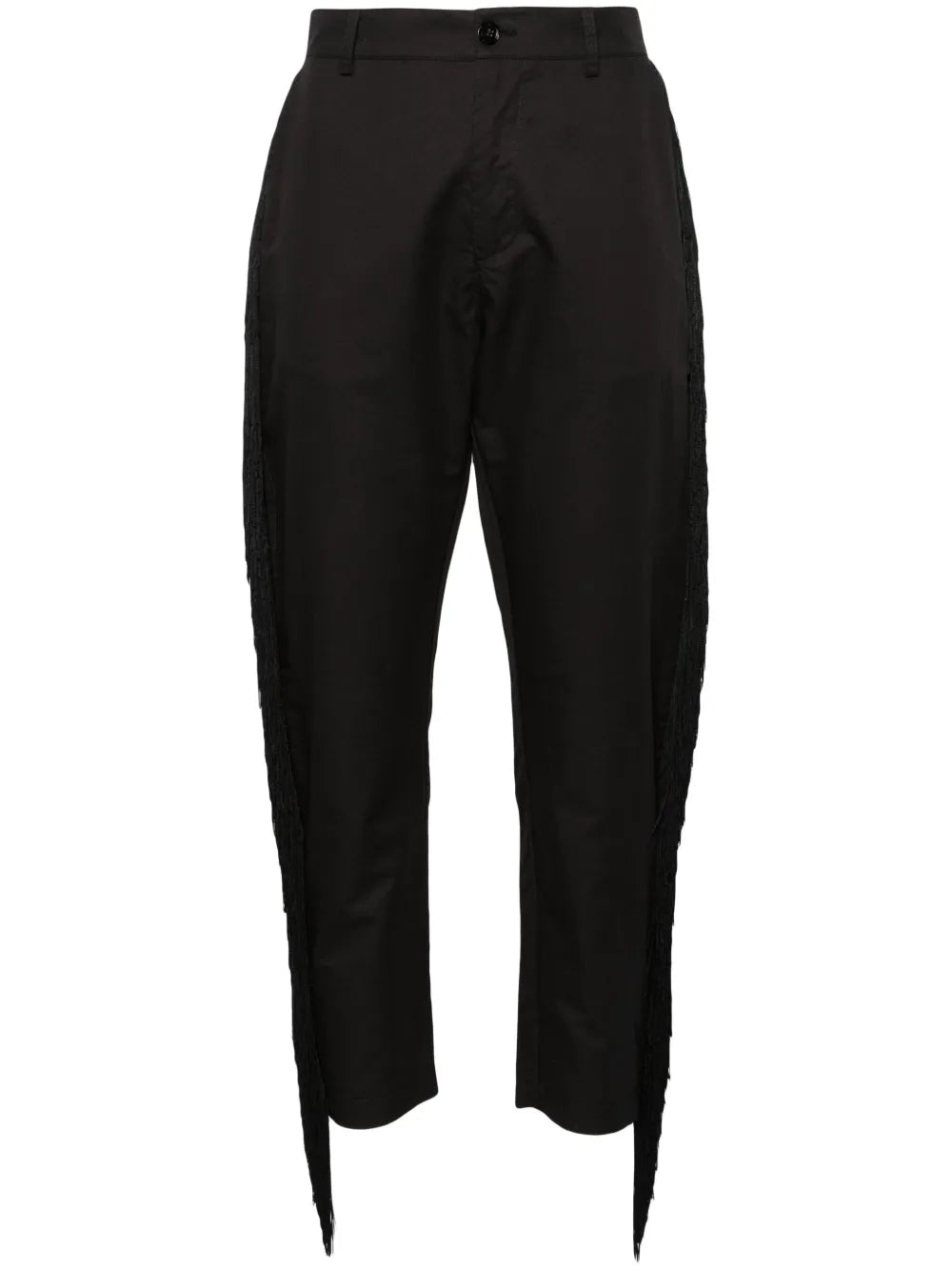 Fringed Straight-Leg Trousers