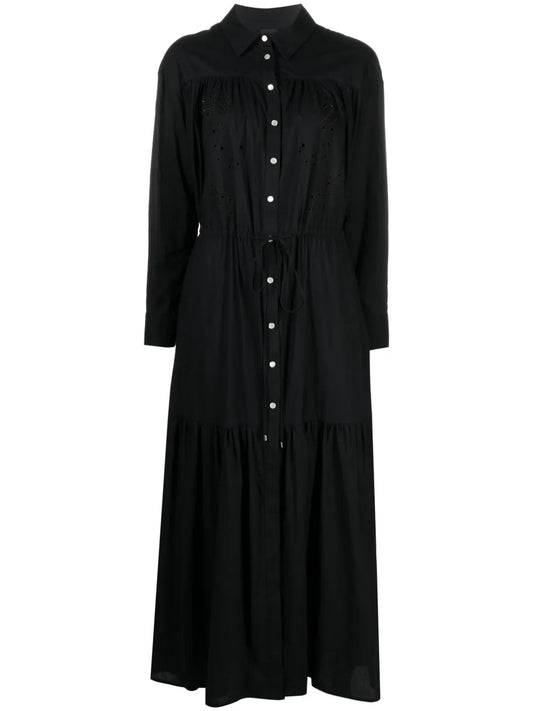 Broderie Anglaise Maxi Shirt Dress