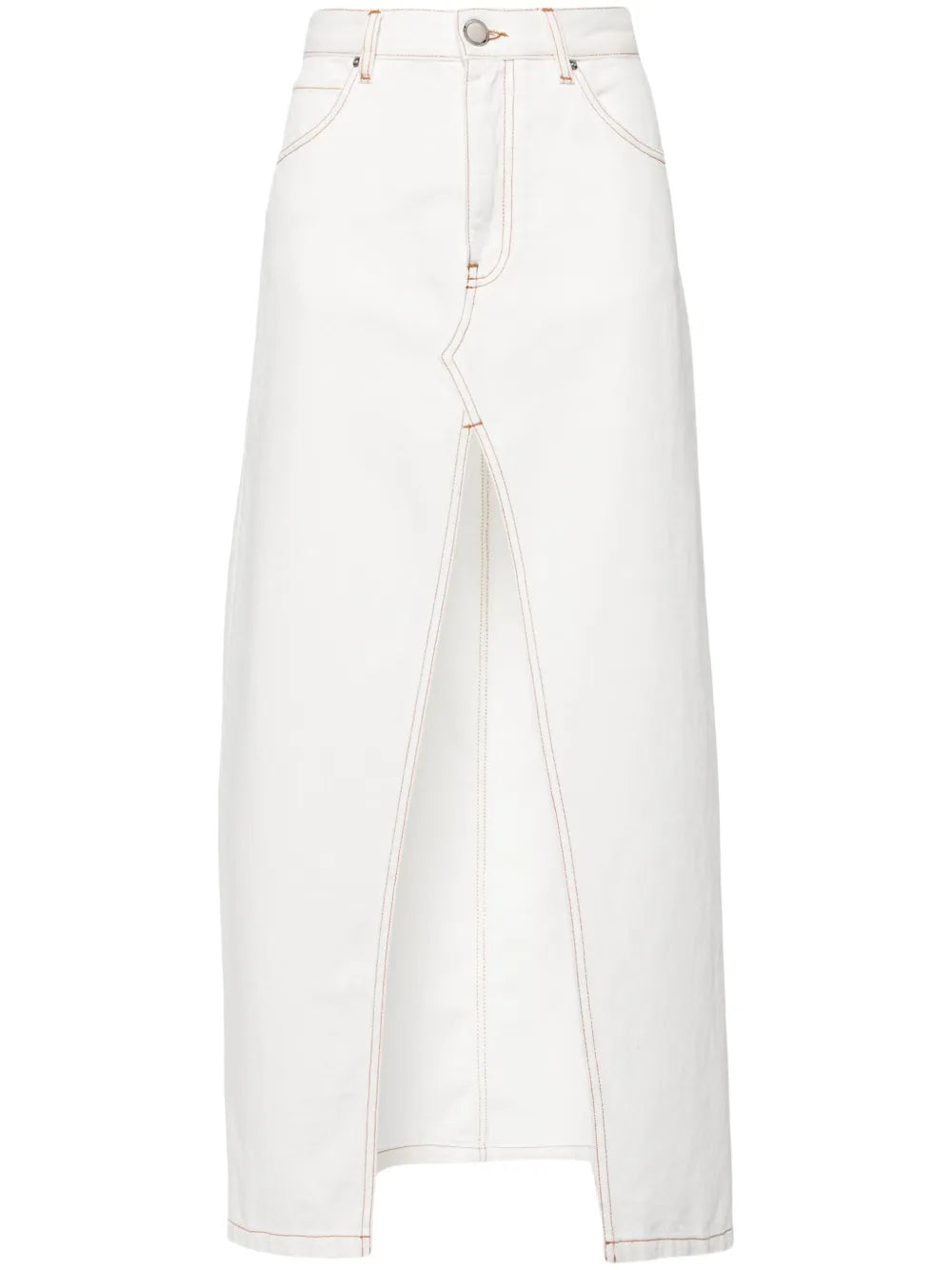 Embroidered Denim Skirt