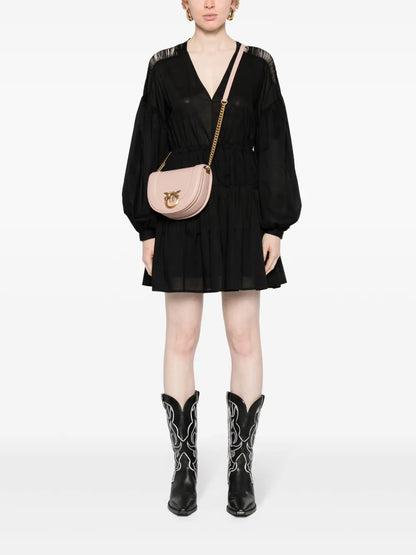 Fringed Flared Mini Dress