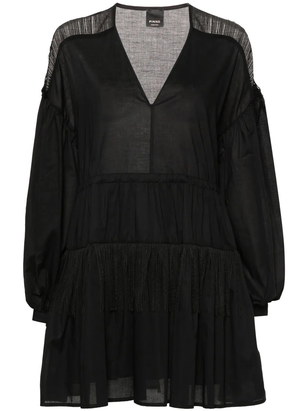 Fringed Flared Mini Dress