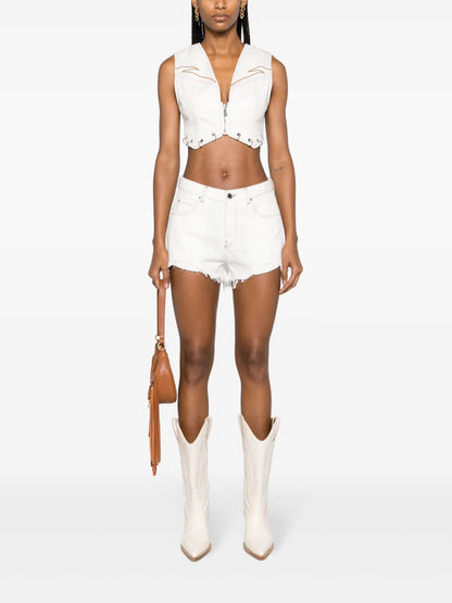 Honey Frayed Denim Shorts