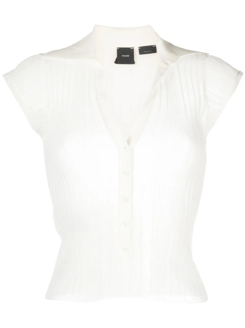 Ribbed Polo Blouse