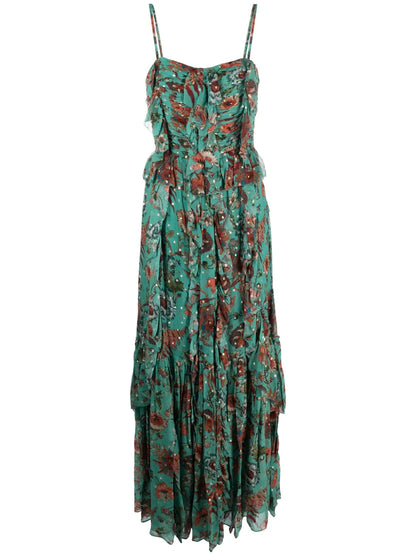 Colette Iris-Print Maxi Dress