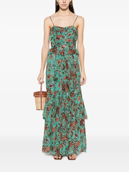 Colette Iris-Print Maxi Dress