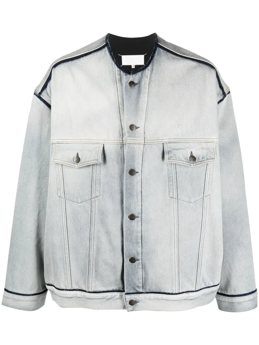 Four-Stitch Frayed Denim Jacket