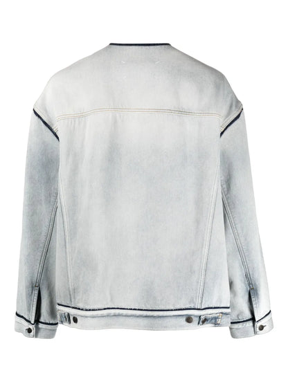 Four-Stitch Frayed Denim Jacket