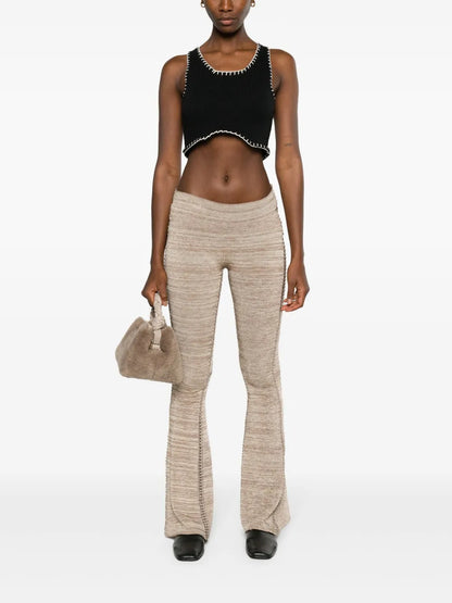 Blanket Stitch Cropped Tank Top