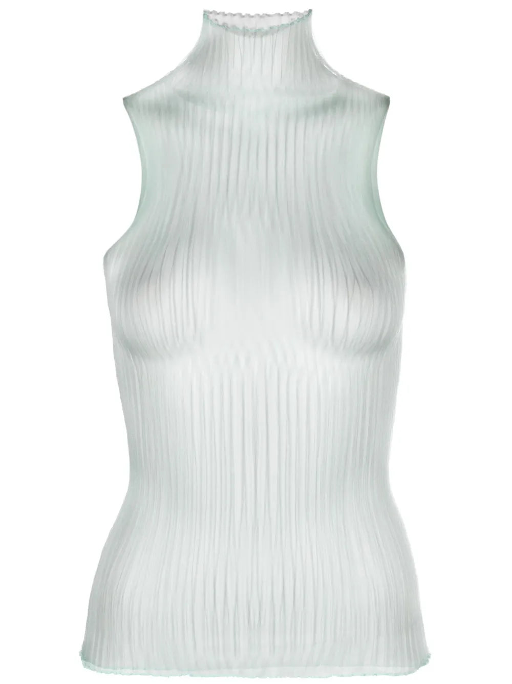 High-Neck Ribbed Tank Top
