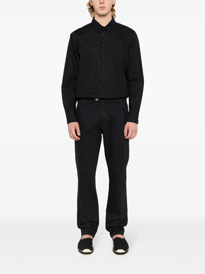Spread-Collar Cotton Shirt