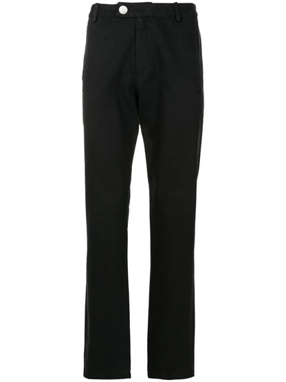 Logo-Patch Cotton Tapered Trousers