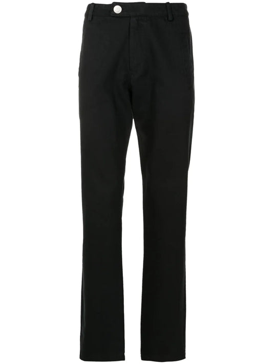 Logo-Patch Cotton Tapered Trousers