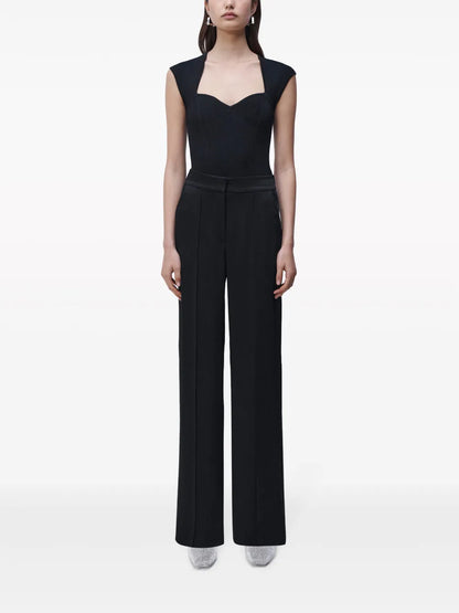 Kyra High-Waisted Crepe Trousers