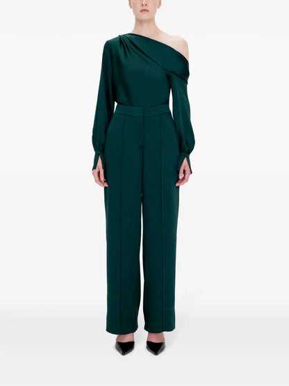 Kyra High-Waisted Crepe Trousers