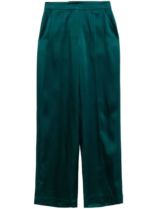 Kyra High-Waisted Crepe Trousers
