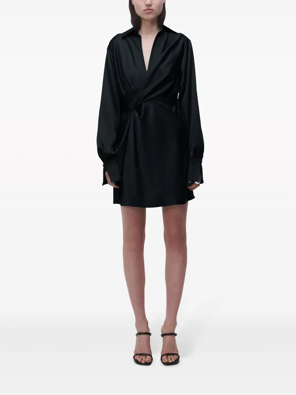 Talit Satin-Finish Shirtdress