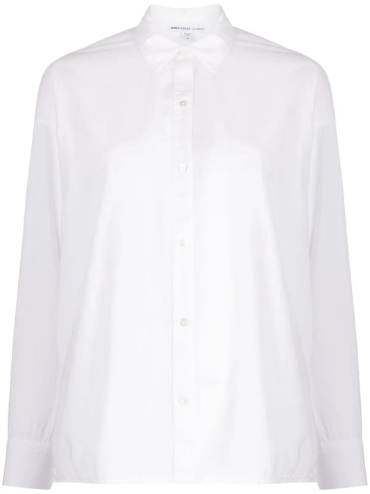 Spread-Collar Poplin Shirt