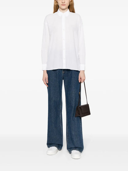 Spread-Collar Poplin Shirt