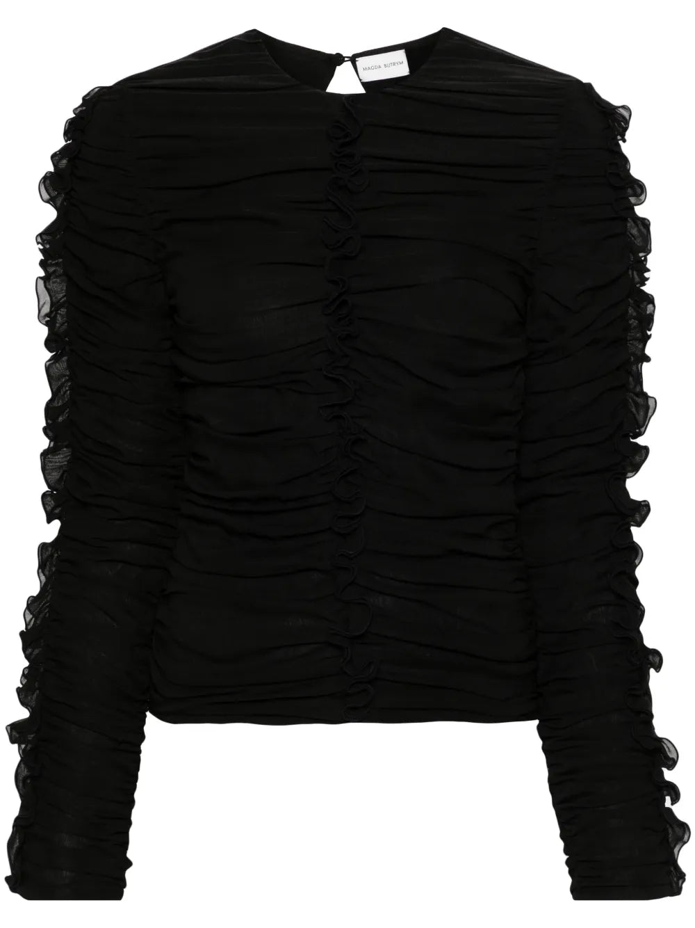 Ruched Silk-Blend Top