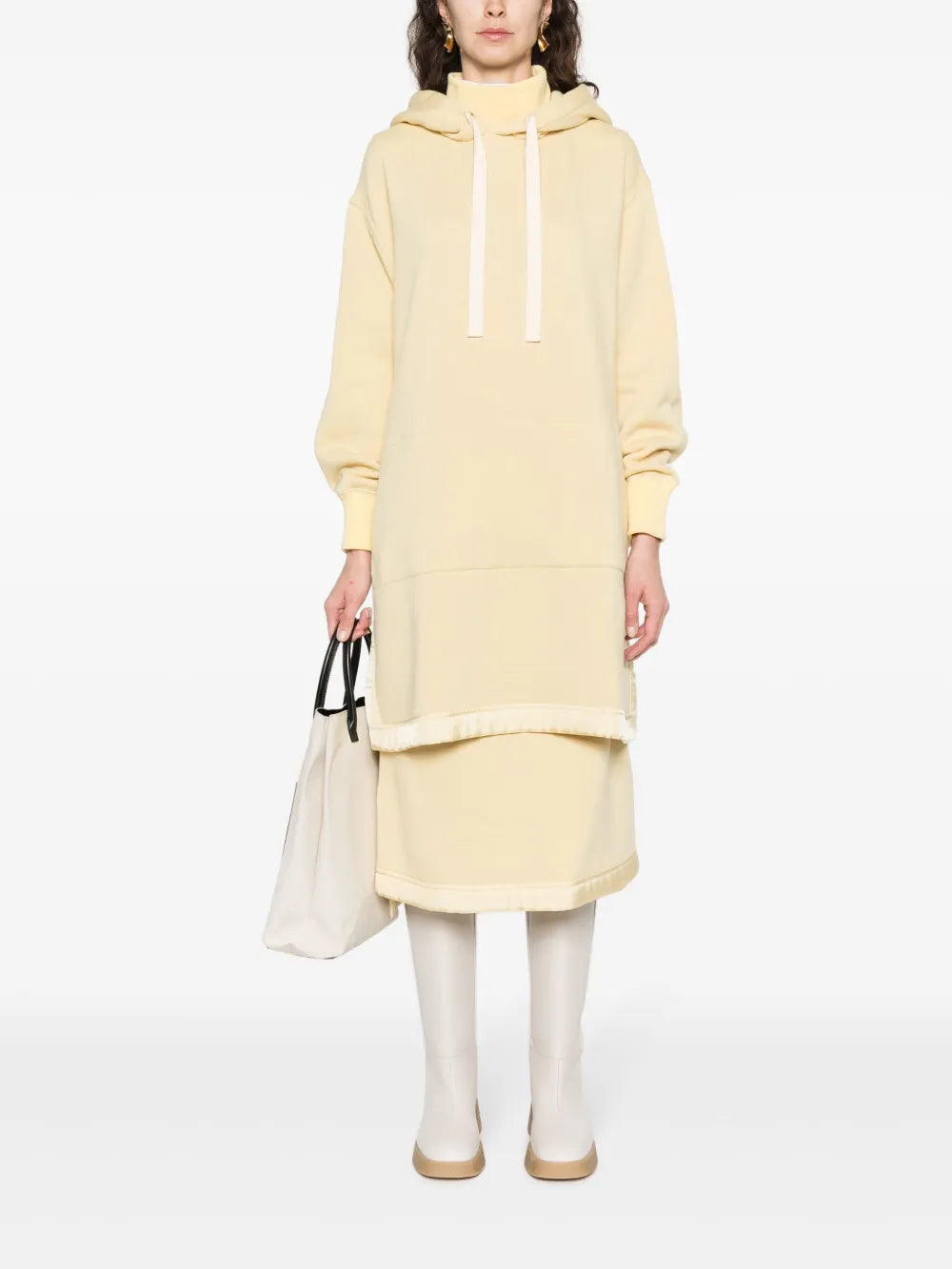 Side-Slits Knitted Hoodie