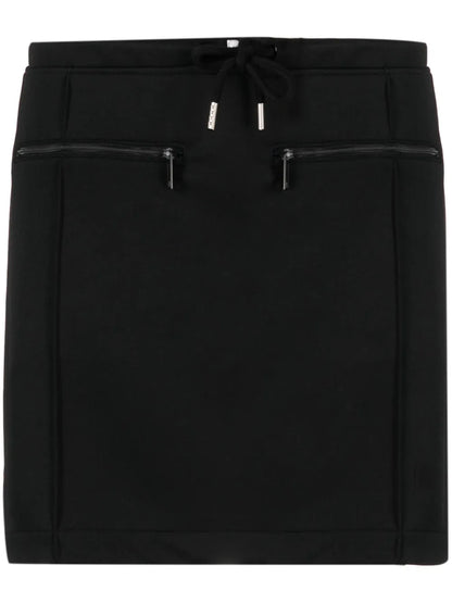 Logo-Patch Drawstring-Waist Miniskirt