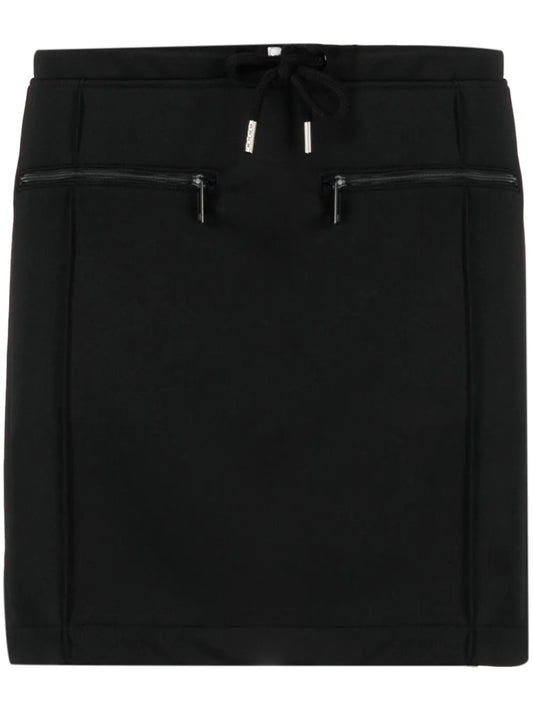 Logo-Patch Drawstring-Waist Miniskirt