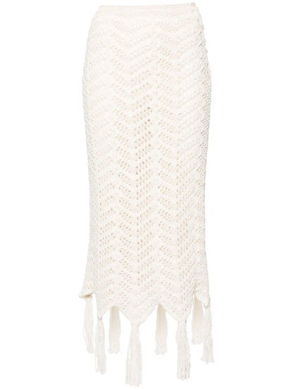 Chevron-Knit Maxi Skirt