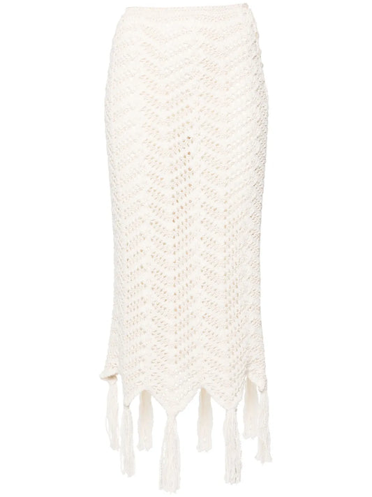 Chevron-Knit Maxi Skirt