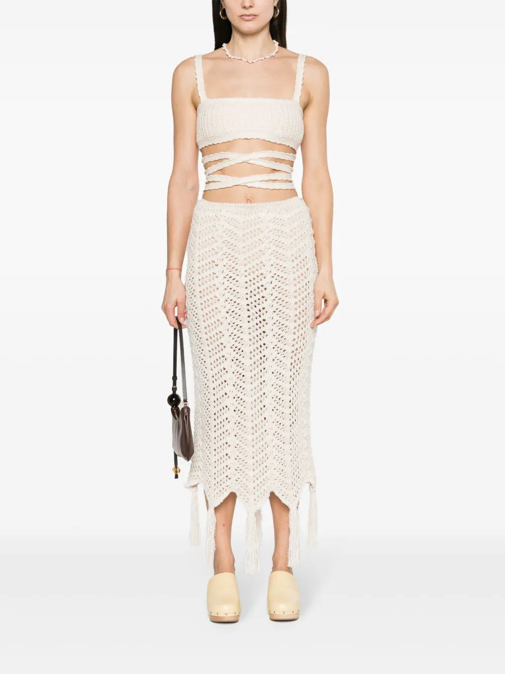 Chevron-Knit Maxi Skirt