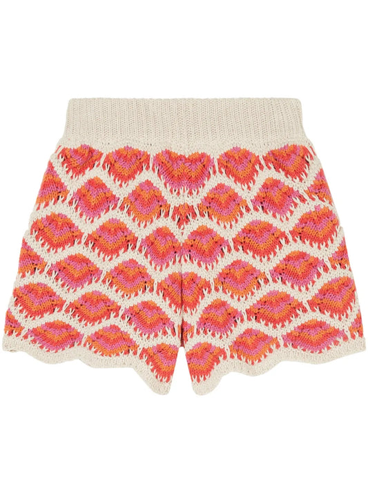 Hawa Mahal Crochet-Knit Shorts