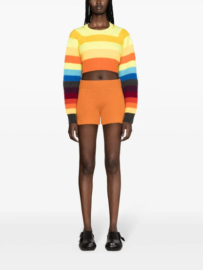 Finest Ribbed-Knit Shorts