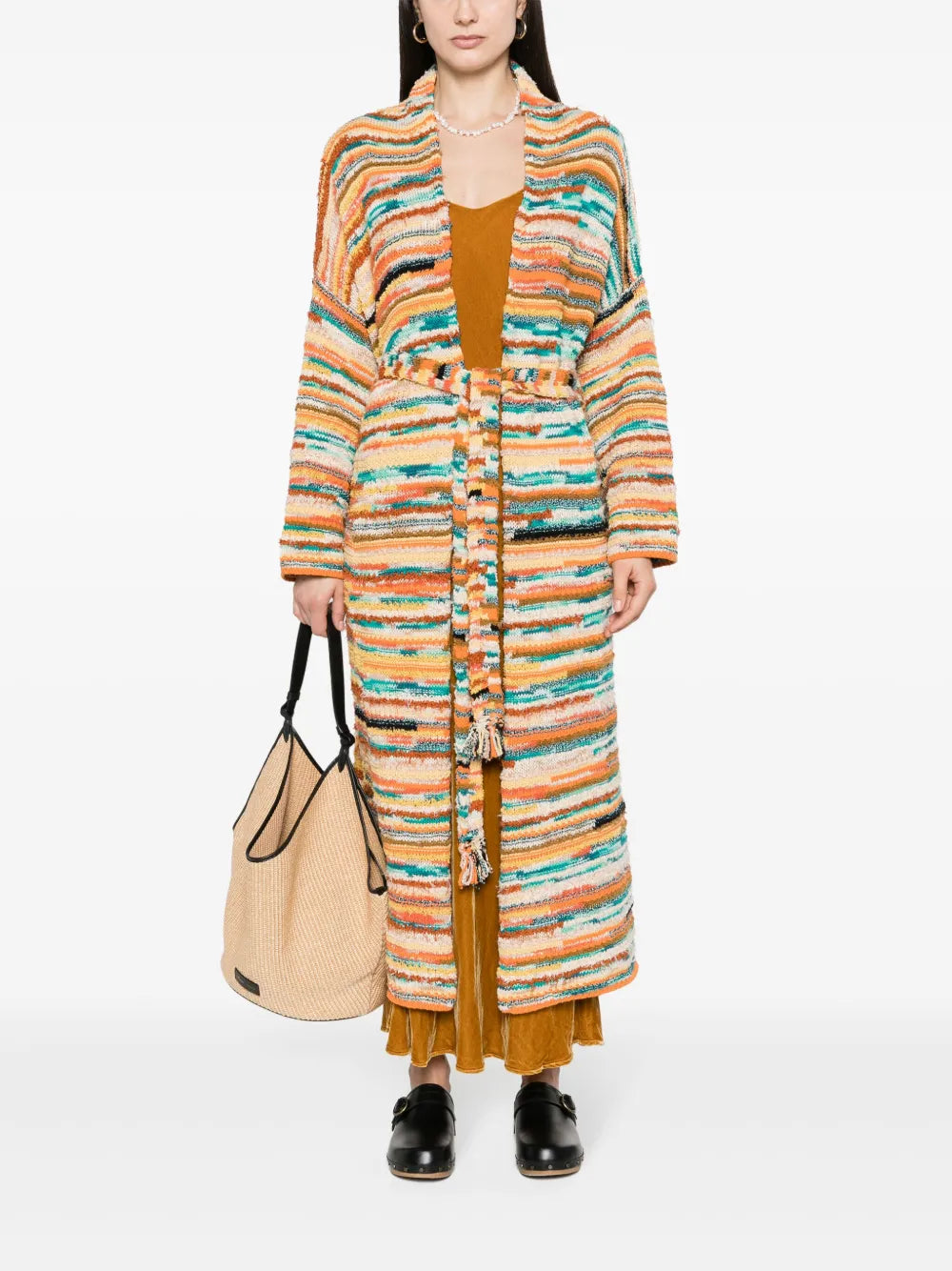 Maduray Patterned-Intarsia Coat