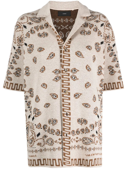 Bandana-Jacquard Cotton Shirt
