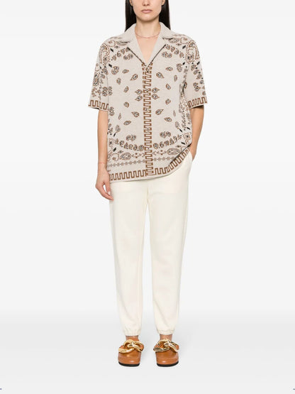 Bandana-Jacquard Cotton Shirt