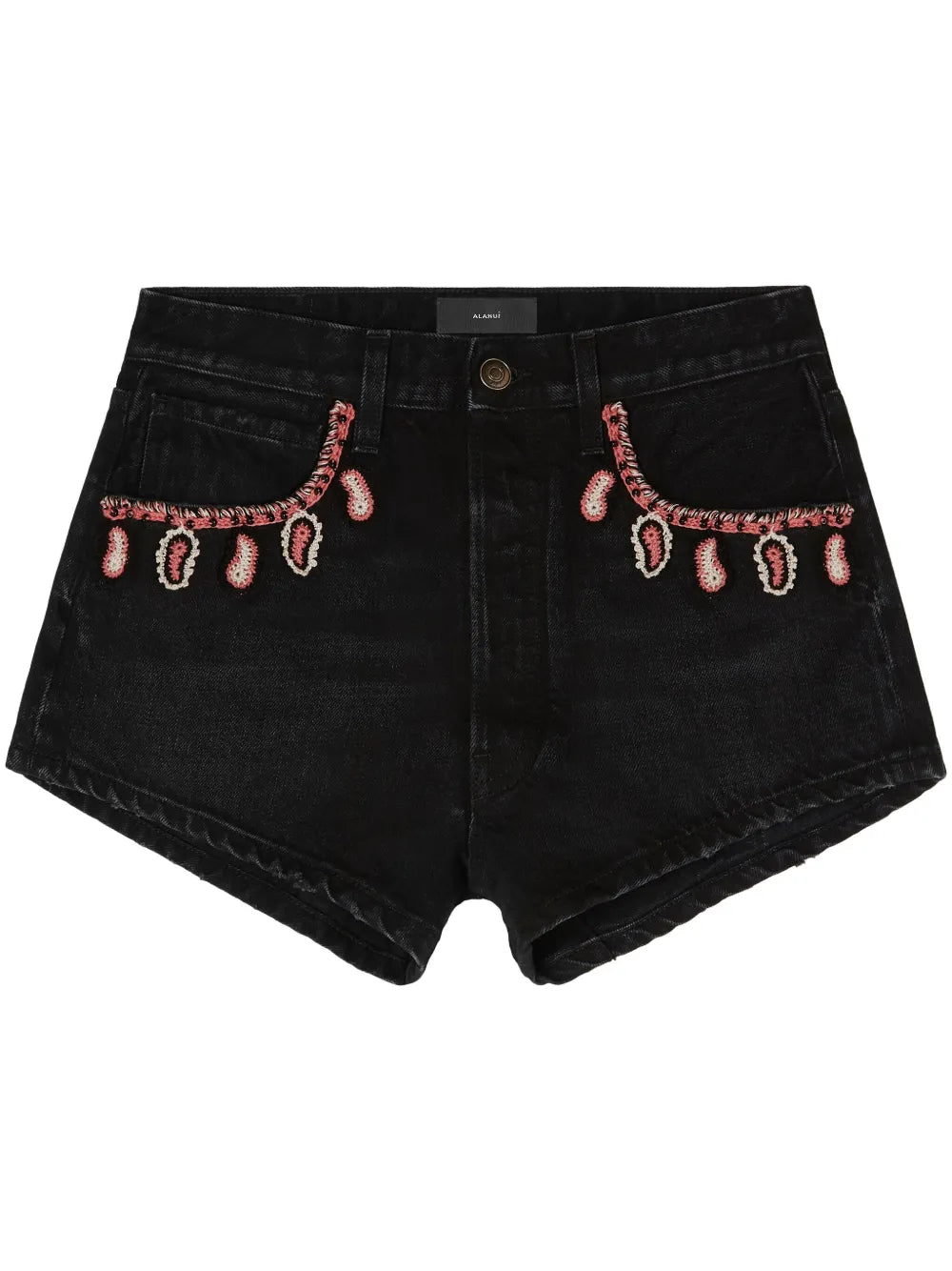 Inner Energy Embroidered Denim Shorts