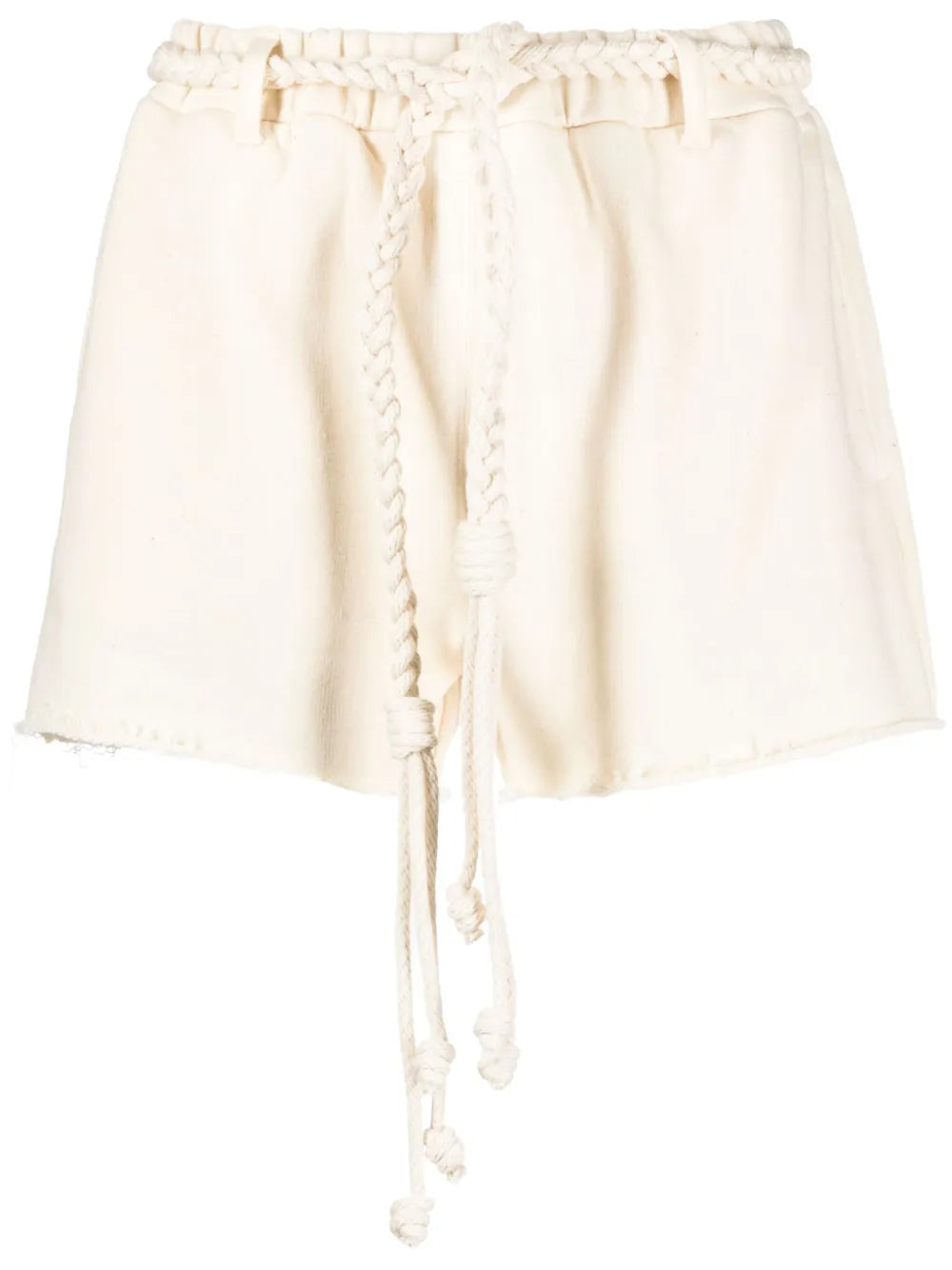 Braided-Belt Cotton Shorts
