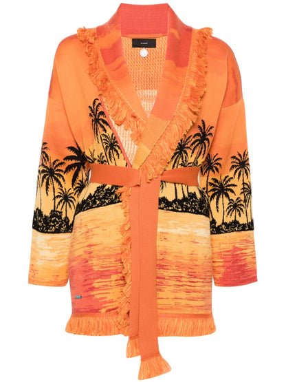 Keralda Sunset-Print Cardigan