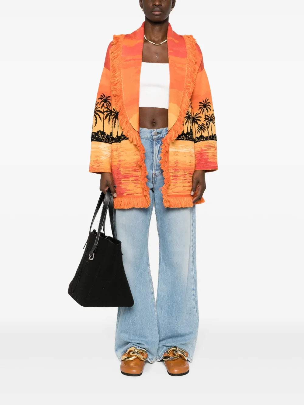Keralda Sunset-Print Cardigan