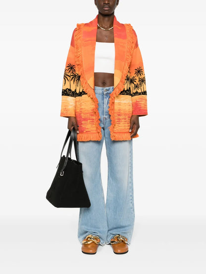Keralda Sunset-Print Cardigan